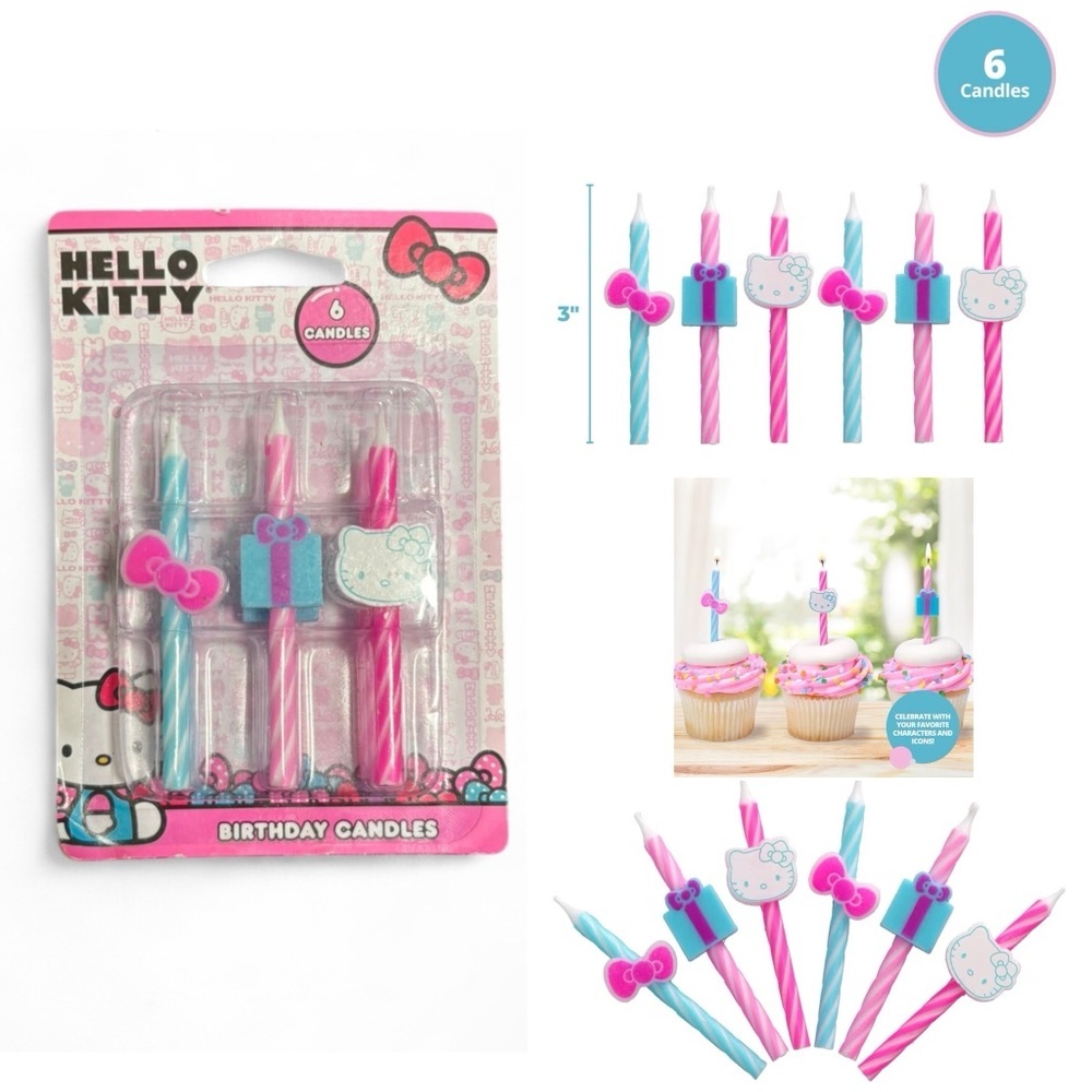 Hello Kitty Cake Candles Set of 6